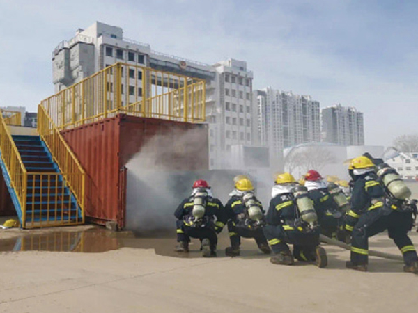 中國(guó)警察大學(xué)多功能集裝箱式室內(nèi)煙火訓(xùn)練裝置